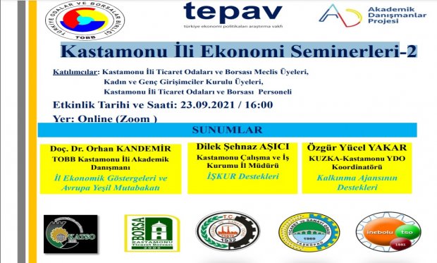 Kastamonu İli Ekonomi Seminerleri 2 Duyurusu Hk.