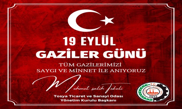 TÜM GAZİLERİMİZİ SAYGI VE MİNNET İLE ANIYORUZ.